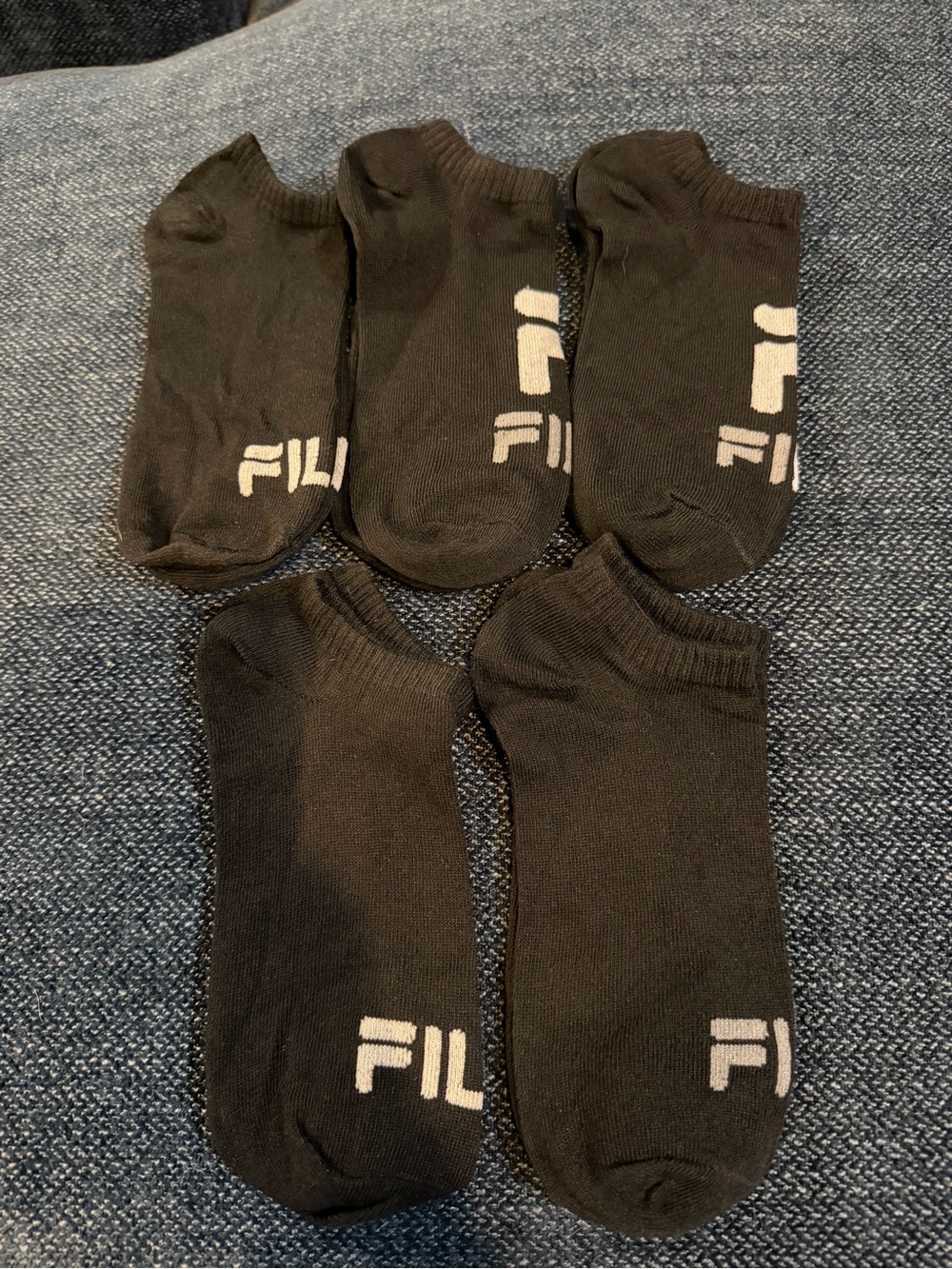 FILA Women’s Black Low-Cut Athletic Socks - 5 Pair